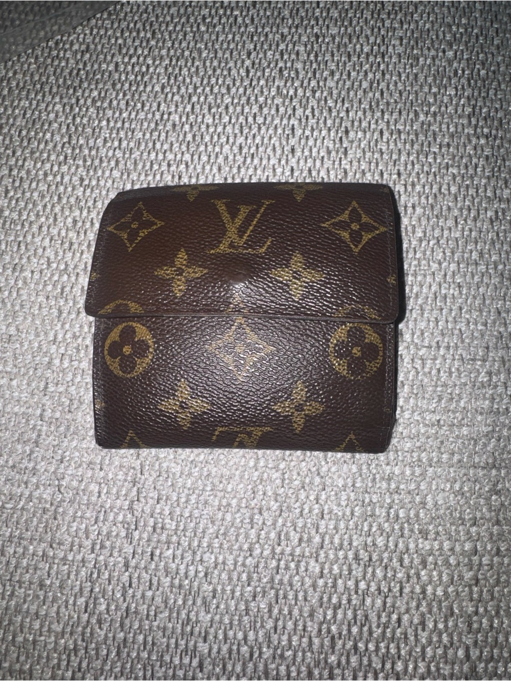 Authentic Louis Vuitton Monogram Élise Trifold Wallet Entrupy COA